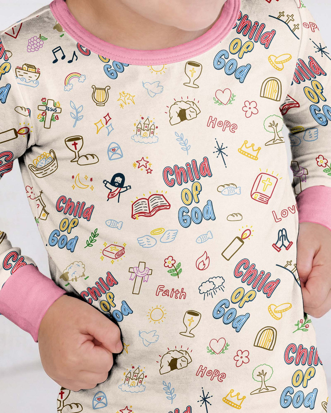 A Child Of God Family Matching Bamboo Two Piece Long Sleeve Pajama Set