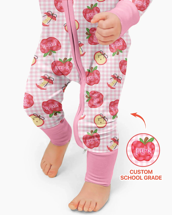 Custom School Grade Apple Days Bamboo Convertible Zippy