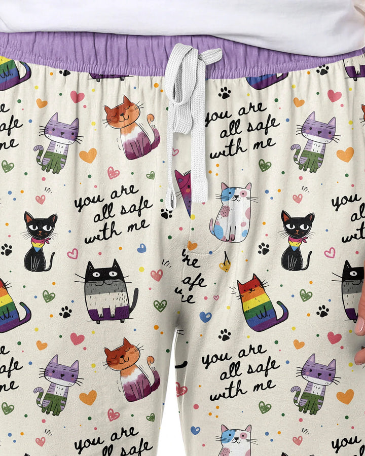 Loved & Safe Kitties Family Matching Bamboo Men's Pajama Set