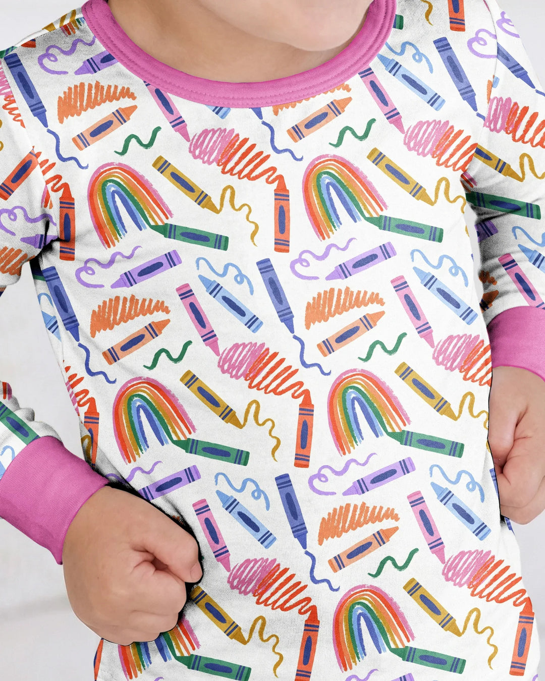 Crayon Chaos Bamboo Two Piece Long Sleeve Pajama Set