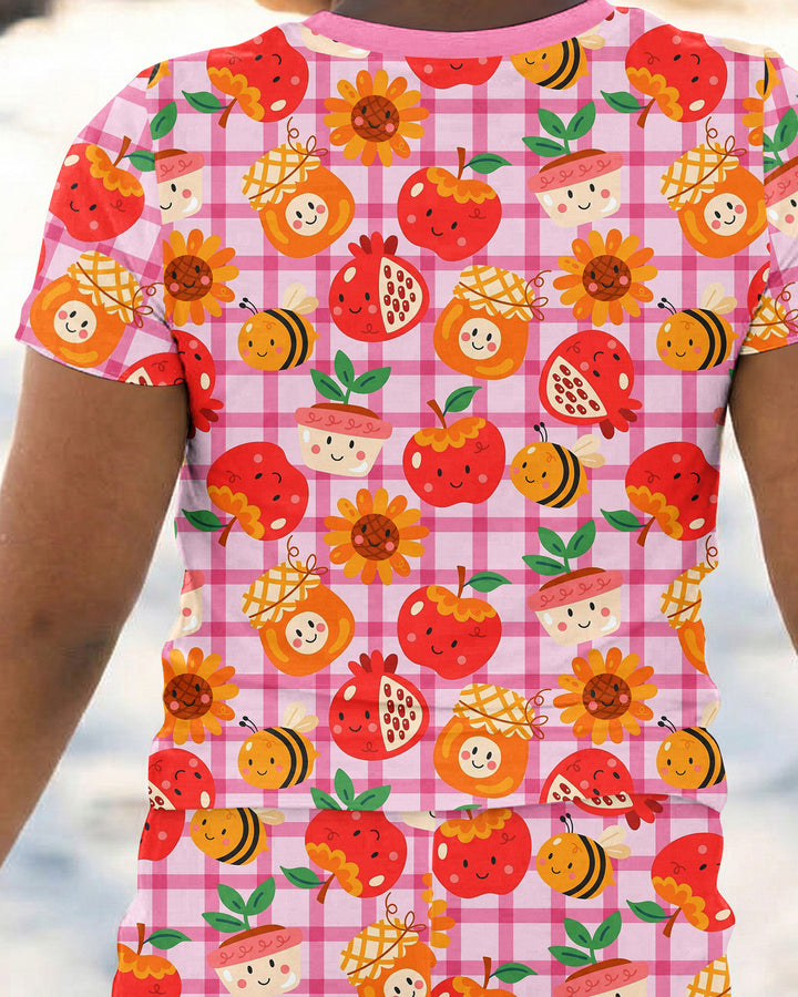 Sweet New Year Bamboo Two Piece Short Sleeve Pajama Set