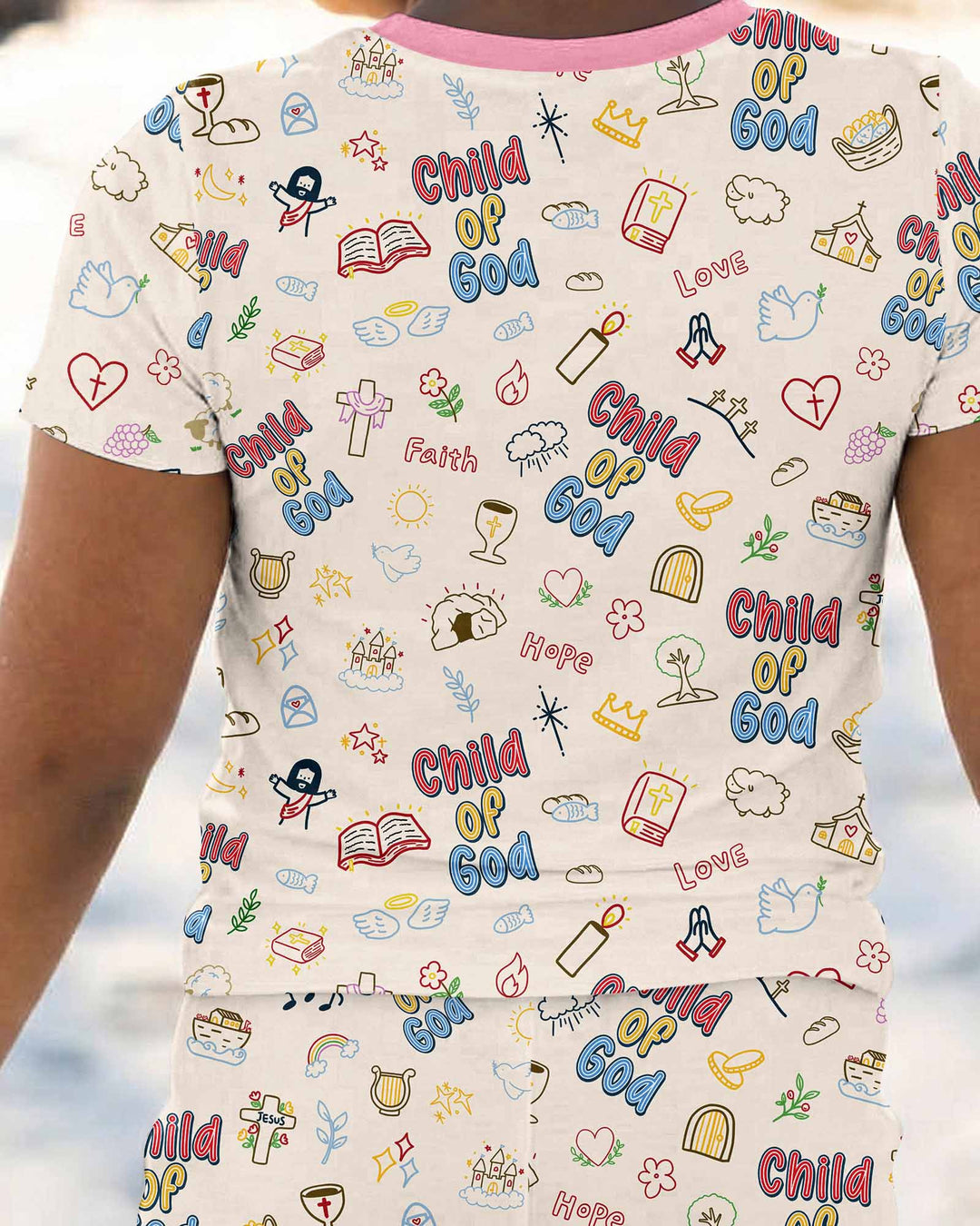 A Child Of God Family Matching Bamboo Two Piece Short Sleeve Pajama Set
