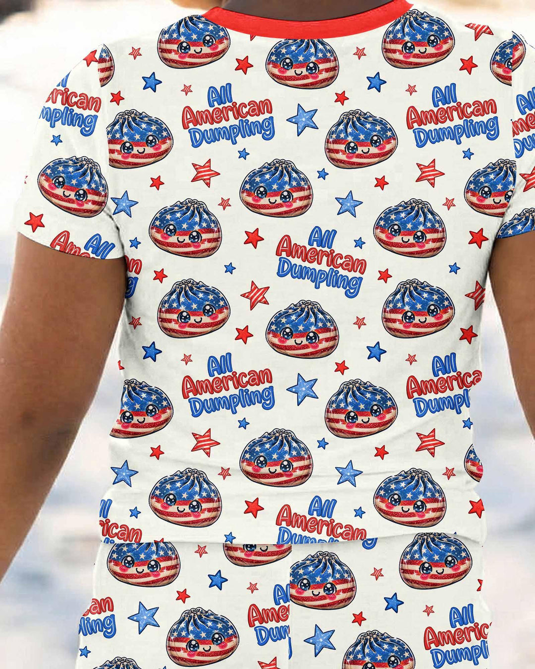All American Dumpling Bamboo Two Piece Short Sleeve Pajama Set