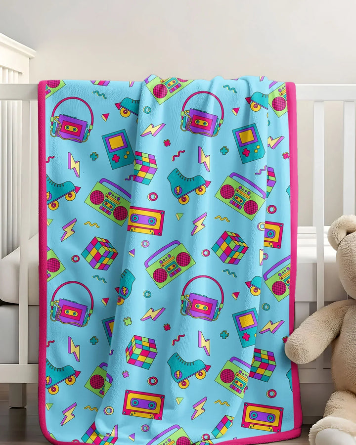 80s Retro Neon Bamboo Blanket