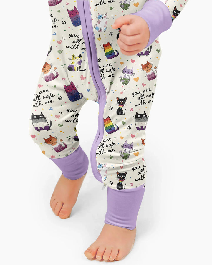 Loved & Safe Kitties Family Matching Bamboo Convertible Zippy