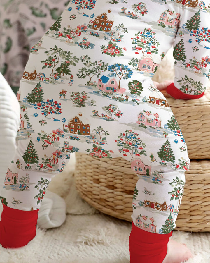 Christmas Village Winter Holiday Bamboo Convertible Zippy