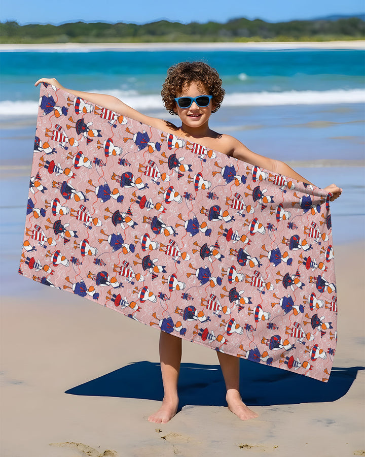 Freedom Floaties Family Matching Bamboo Beach Towel