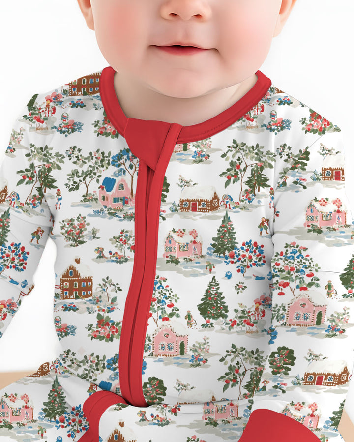 Christmas Village Winter Holiday Bamboo Convertible Zippy