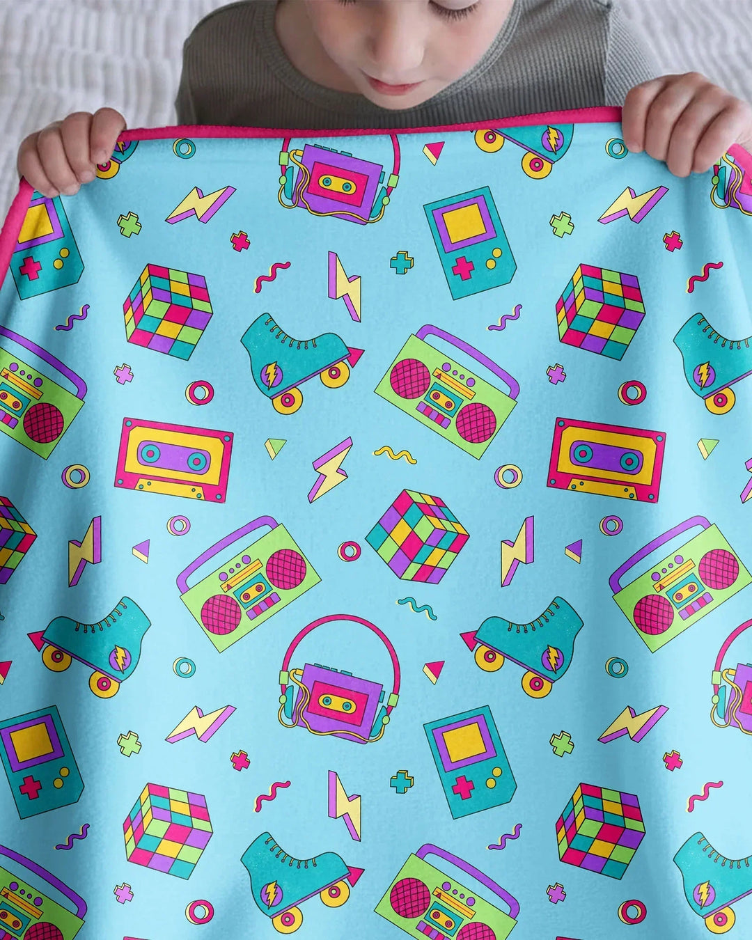 80s Retro Neon Bamboo Blanket