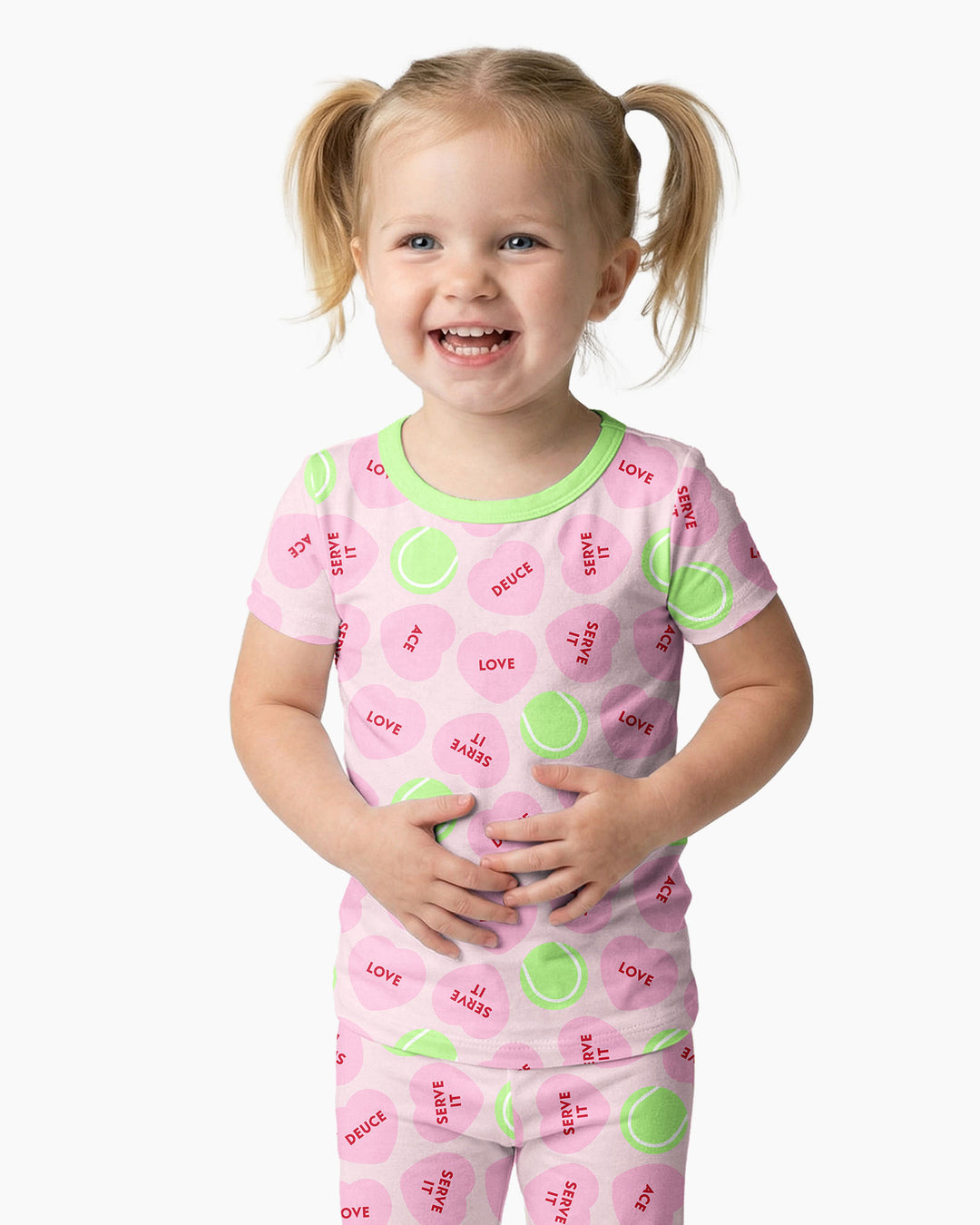Tennis with Love Bamboo Two Piece Short Sleeve Pajama Set