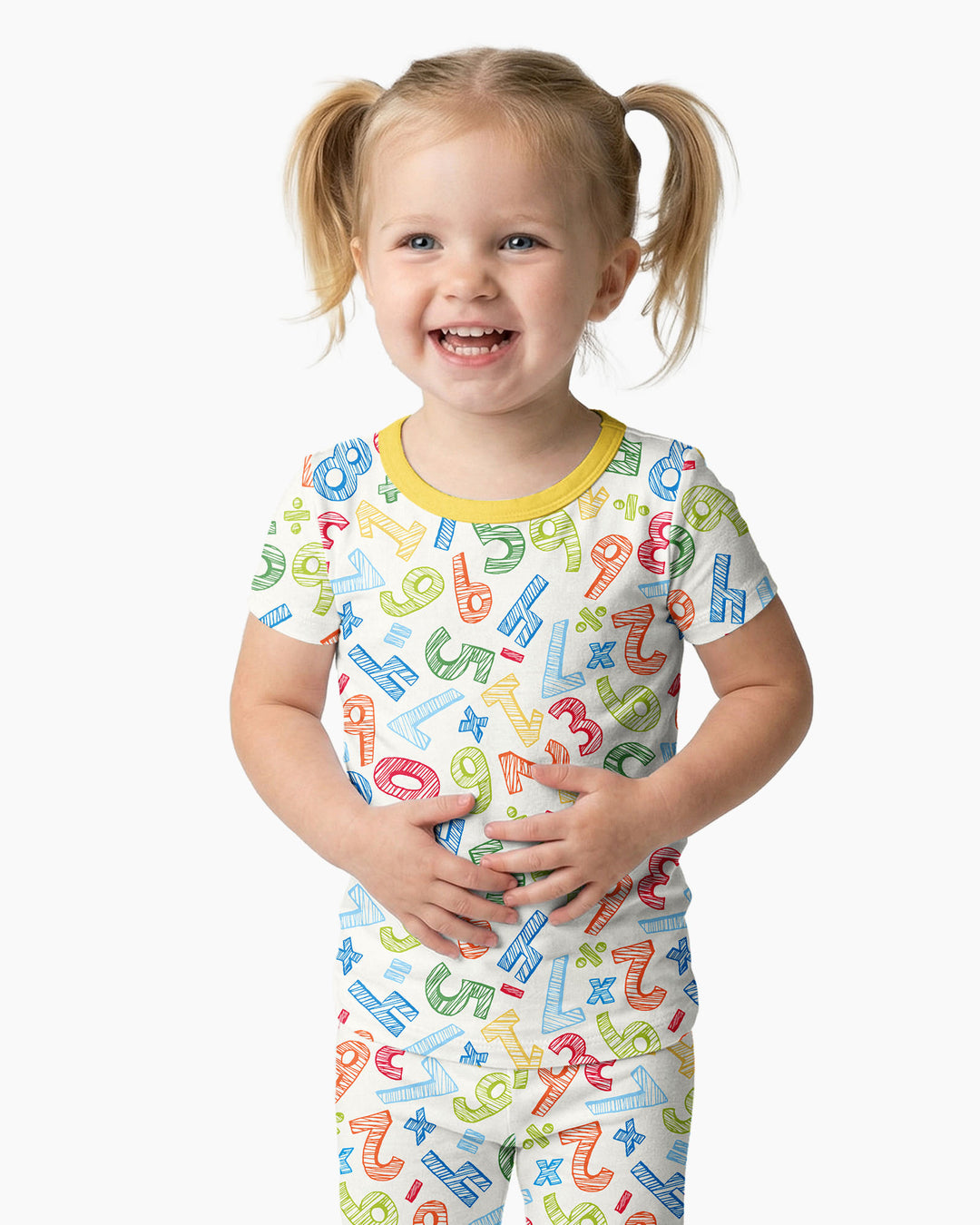 Math Doodles Bamboo Two Piece Short Sleeve Pajama Set