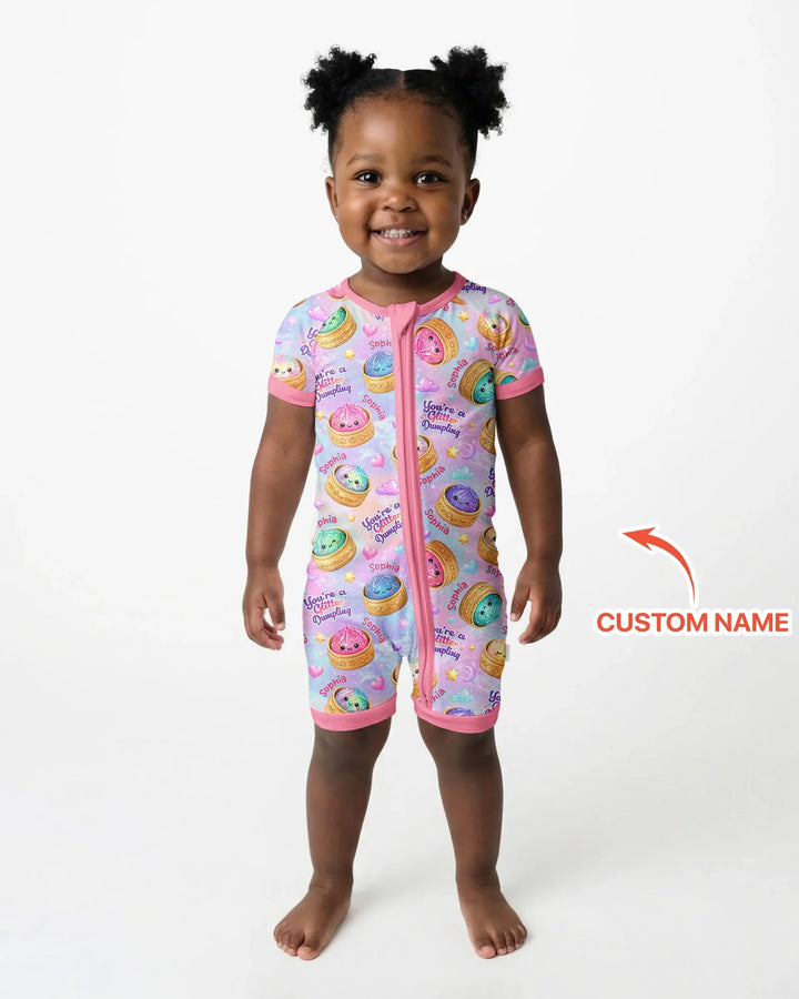 Custom Name You're A Glitter Dumpling Bamboo Shorty Zippy