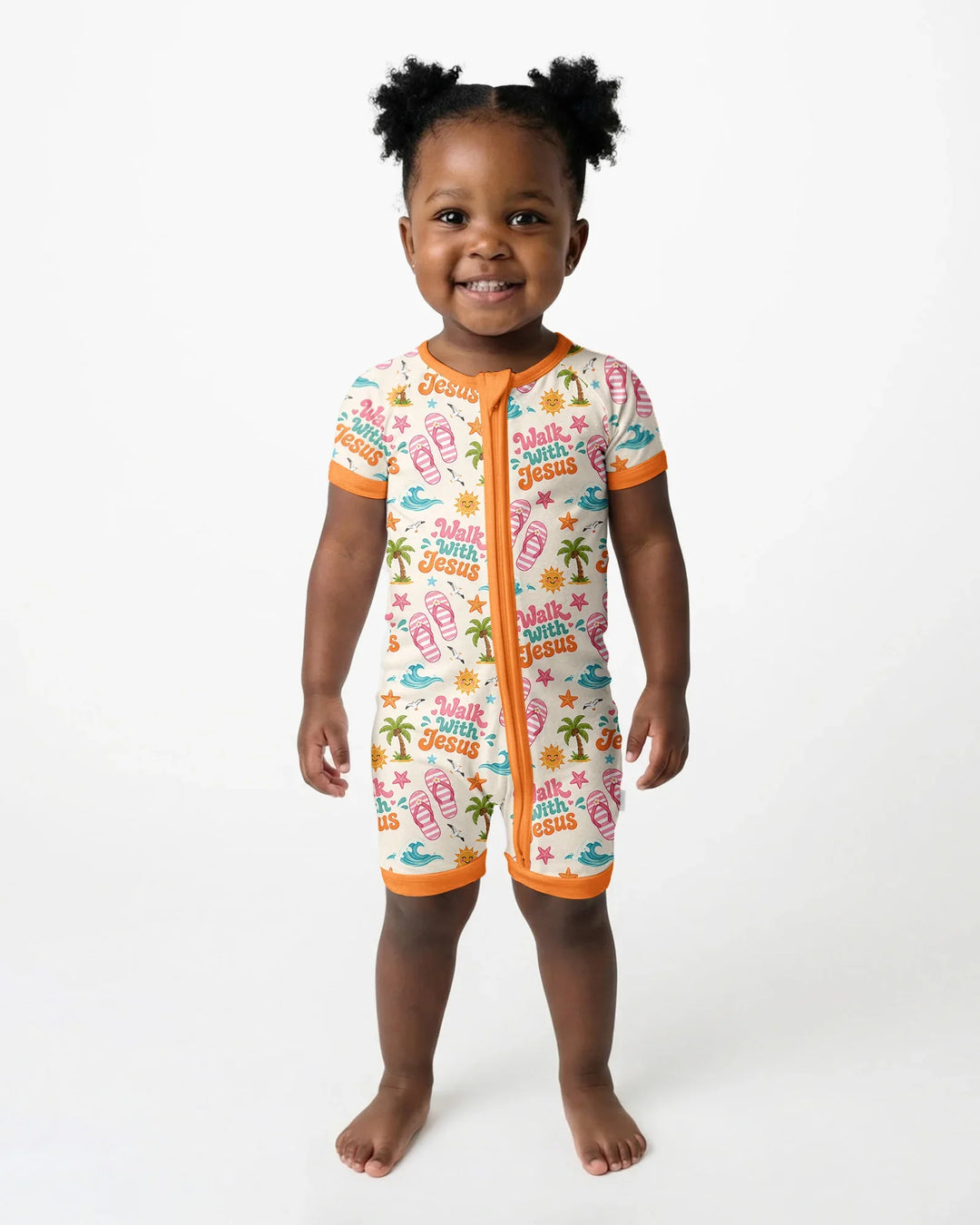 Groovy Summer Walk With Jesus Bamboo Shorty Zippy