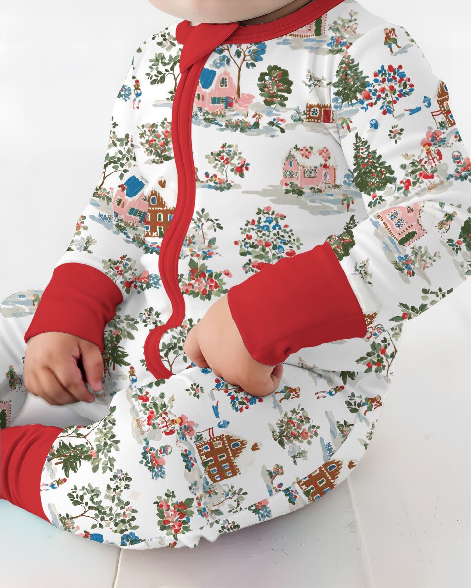 Christmas Village Winter Holiday Bamboo Convertible Zippy