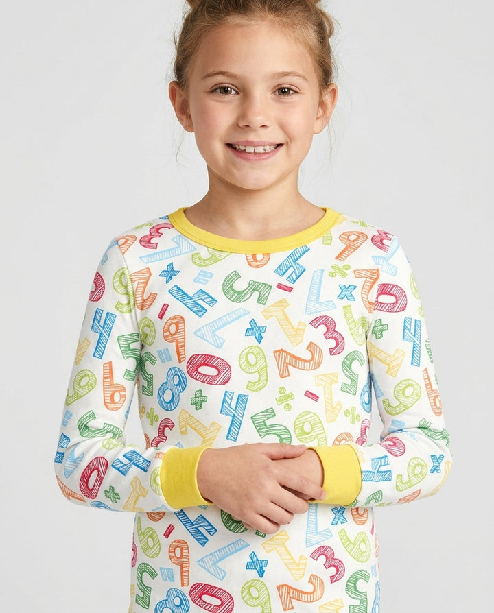 Math Doodles Bamboo Two Piece Long Sleeve Pajama Set