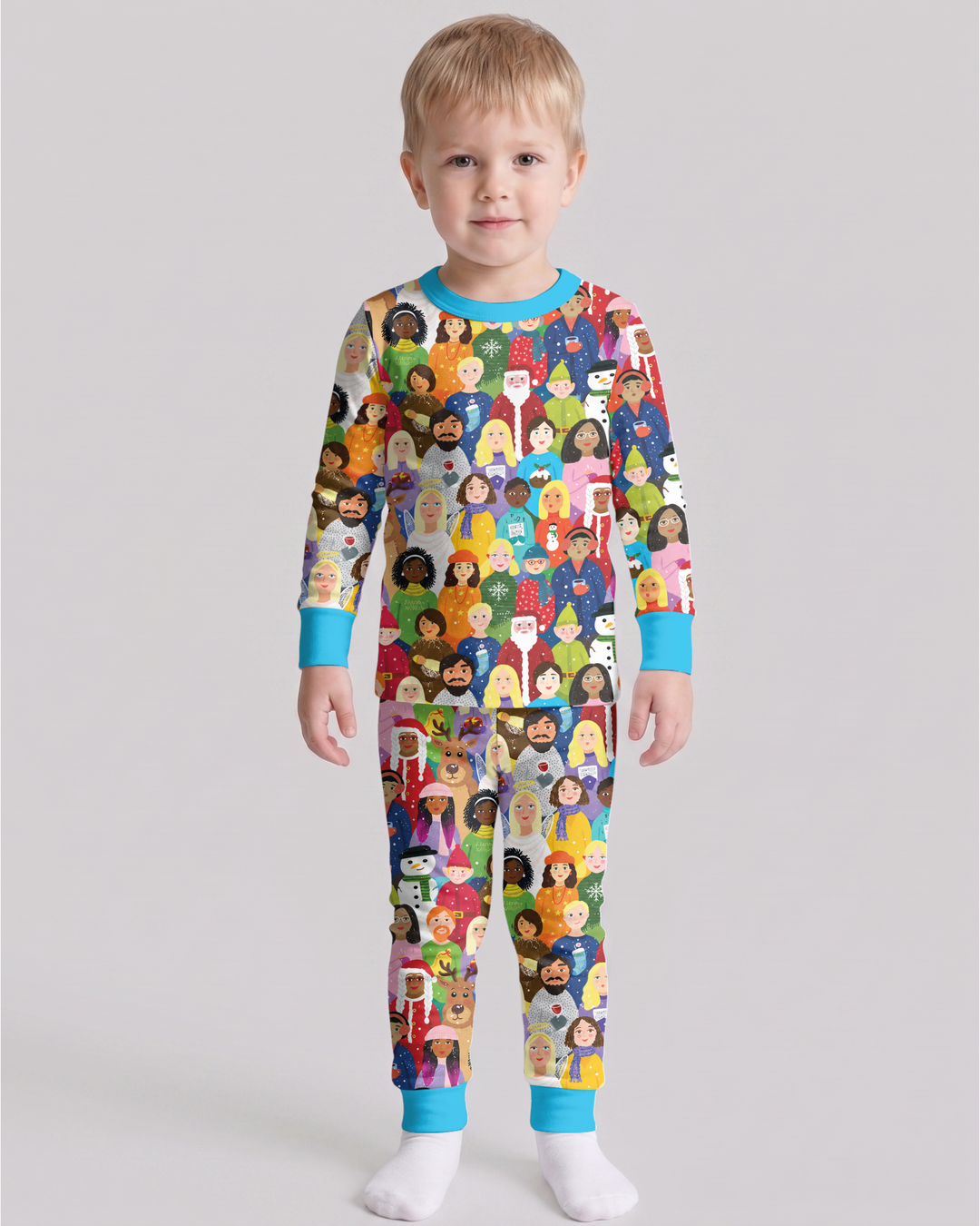 Together for Christmas Bamboo Two Piece Long Sleeve Pajama Set
