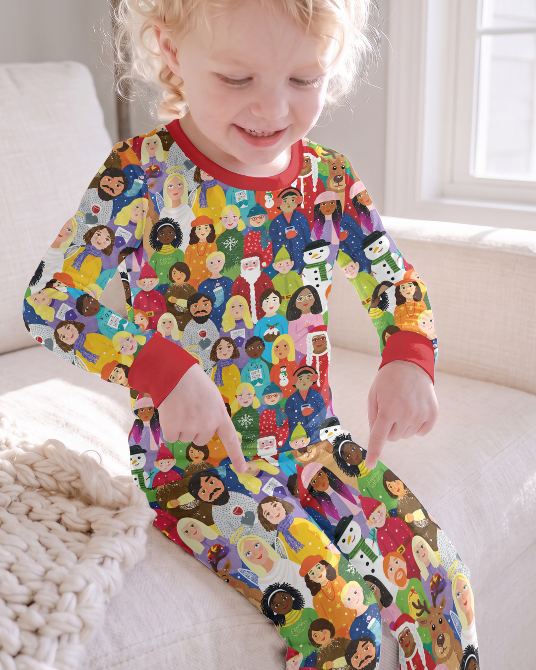 Together for Christmas Bamboo Two Piece Long Sleeve Pajama Set