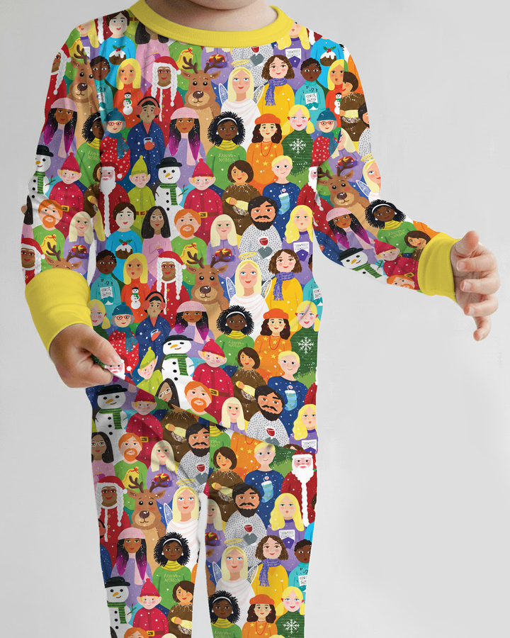 Together for Christmas Bamboo Two Piece Long Sleeve Pajama Set