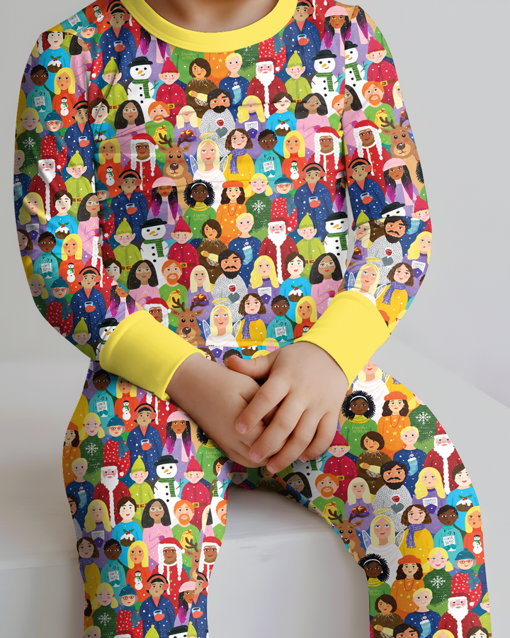 Together for Christmas Bamboo Two Piece Long Sleeve Pajama Set