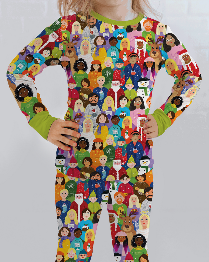 Together for Christmas Bamboo Two Piece Long Sleeve Pajama Set