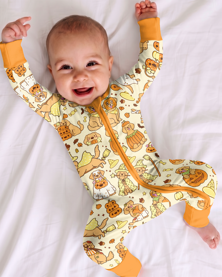 Spooky Golden Pups Bamboo Convertible Zippy