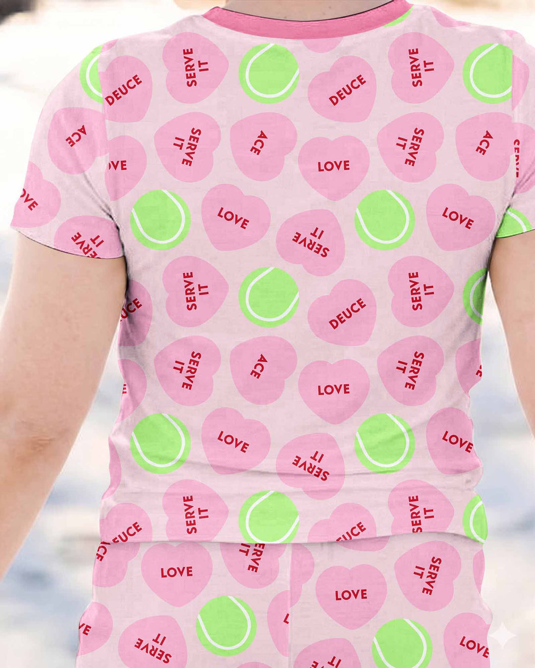 Tennis with Love Bamboo Two Piece Short Sleeve Pajama Set