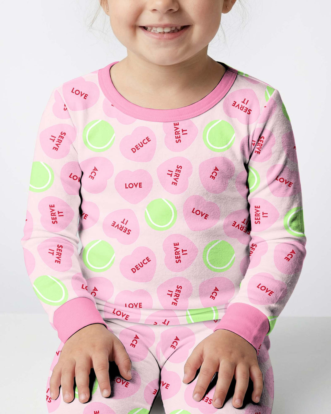 Tennis with Love Bamboo Two Piece Long Sleeve Pajama Set
