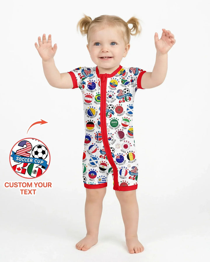 The World Plays Here 2026 Soccer Tour Bamboo Shorty Zippy