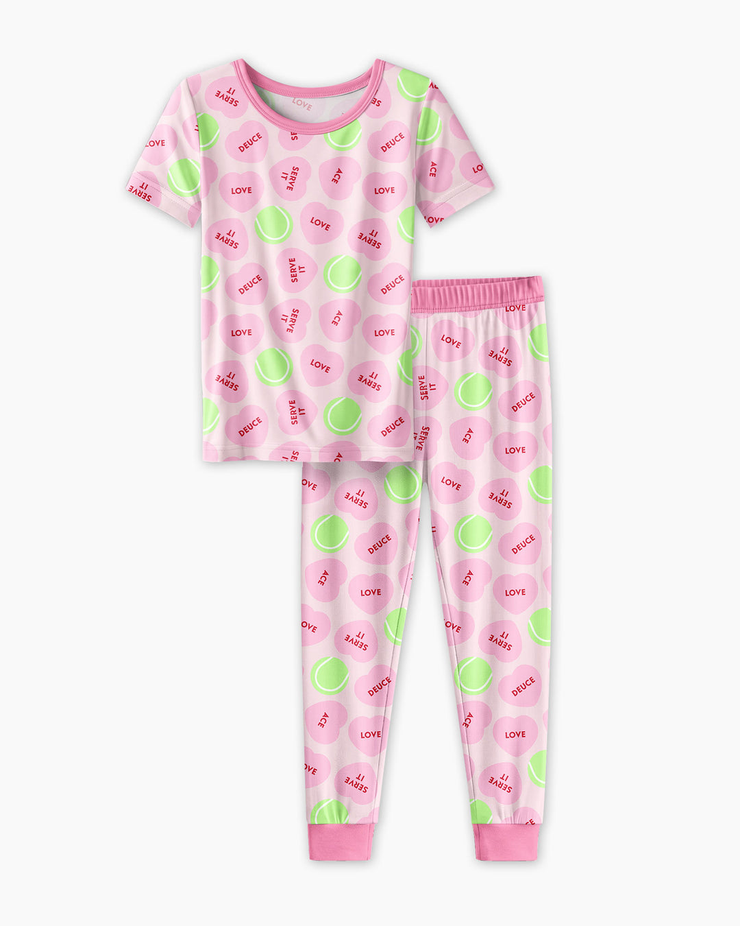Tennis with Love Bamboo Two Piece Short Sleeve Pajama Set