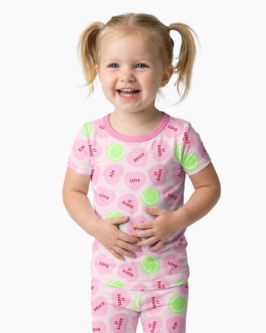 Tennis with Love Bamboo Two Piece Short Sleeve Pajama Set