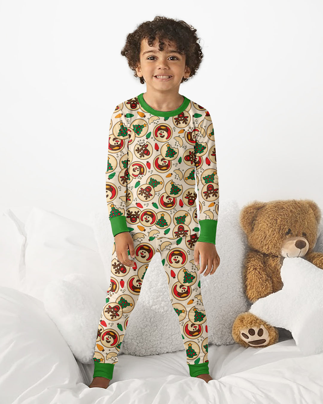 Christmas Sugar Cookie Bamboo Two Piece Long Sleeve Pajama Set