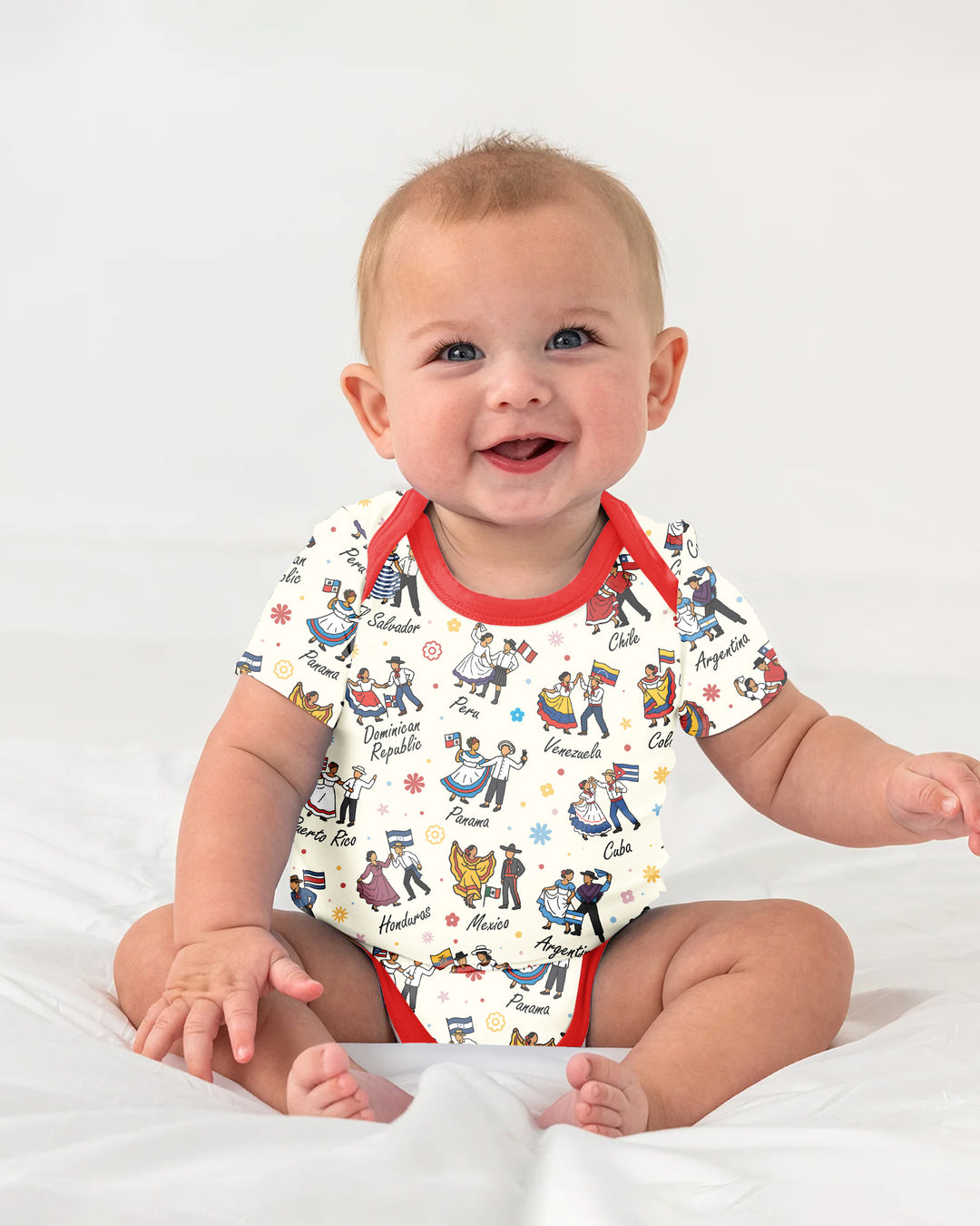 Hispanic Traditional Folkloric Dress Bamboo Bodysuit