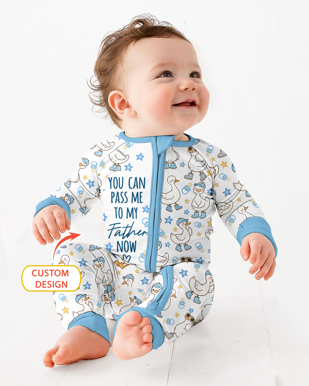 You Can Pass Me To Personalized Bamboo Convertible Zippy