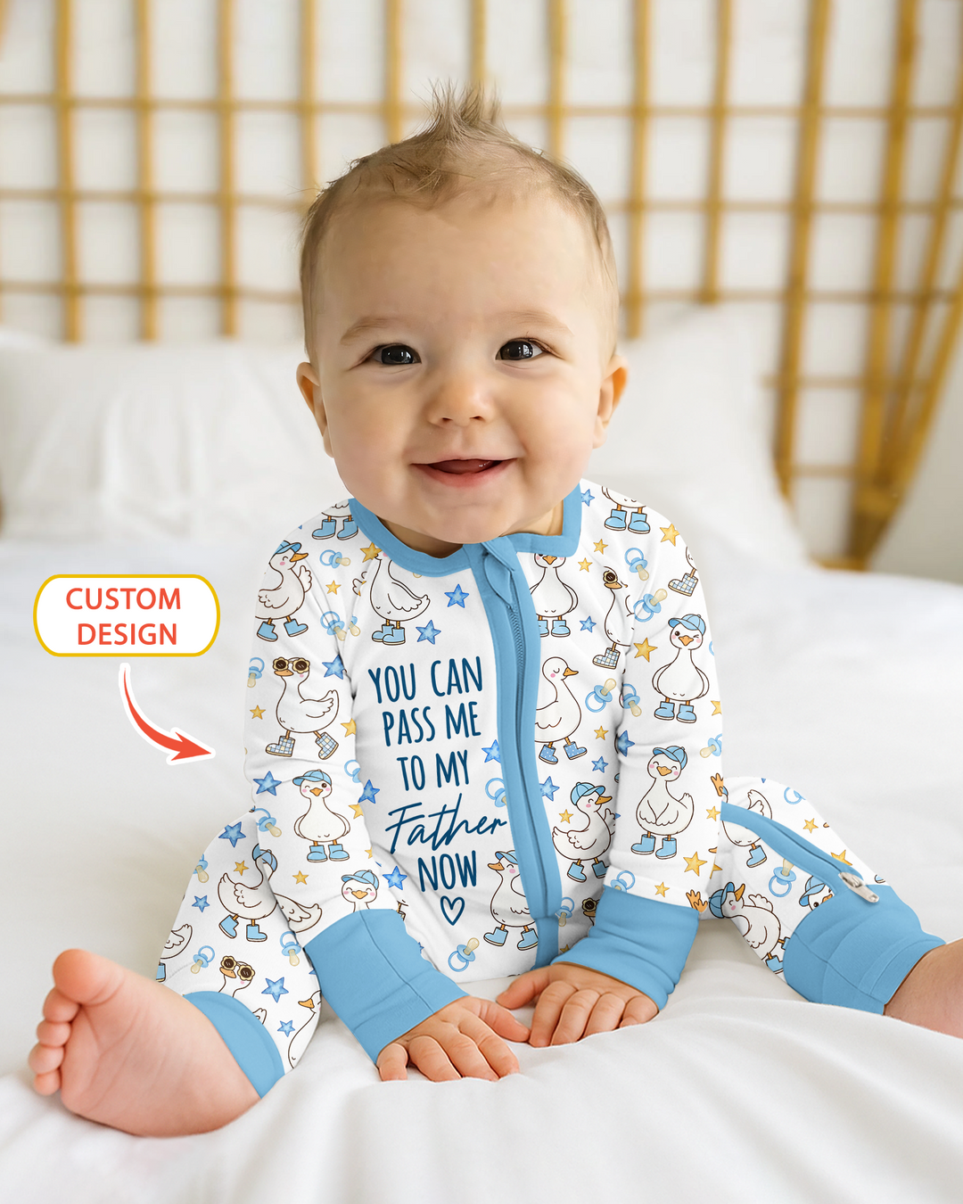 You Can Pass Me To Personalized Bamboo Convertible Zippy