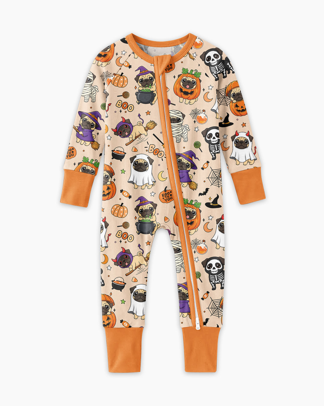 Spooky Pug Bamboo Convertible Zippy