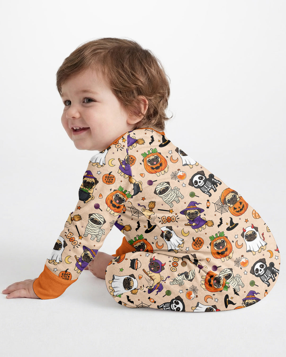 Spooky Pug Bamboo Convertible Zippy