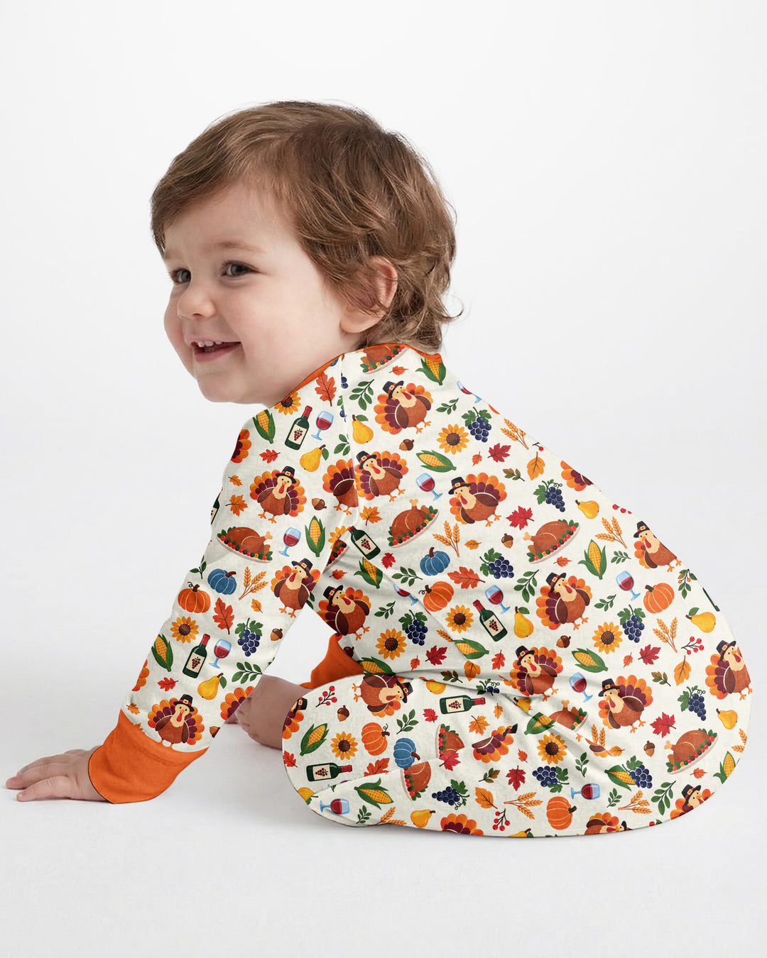 Thanksgiving Turkey Wine Harvest Bamboo Convertible Zippy