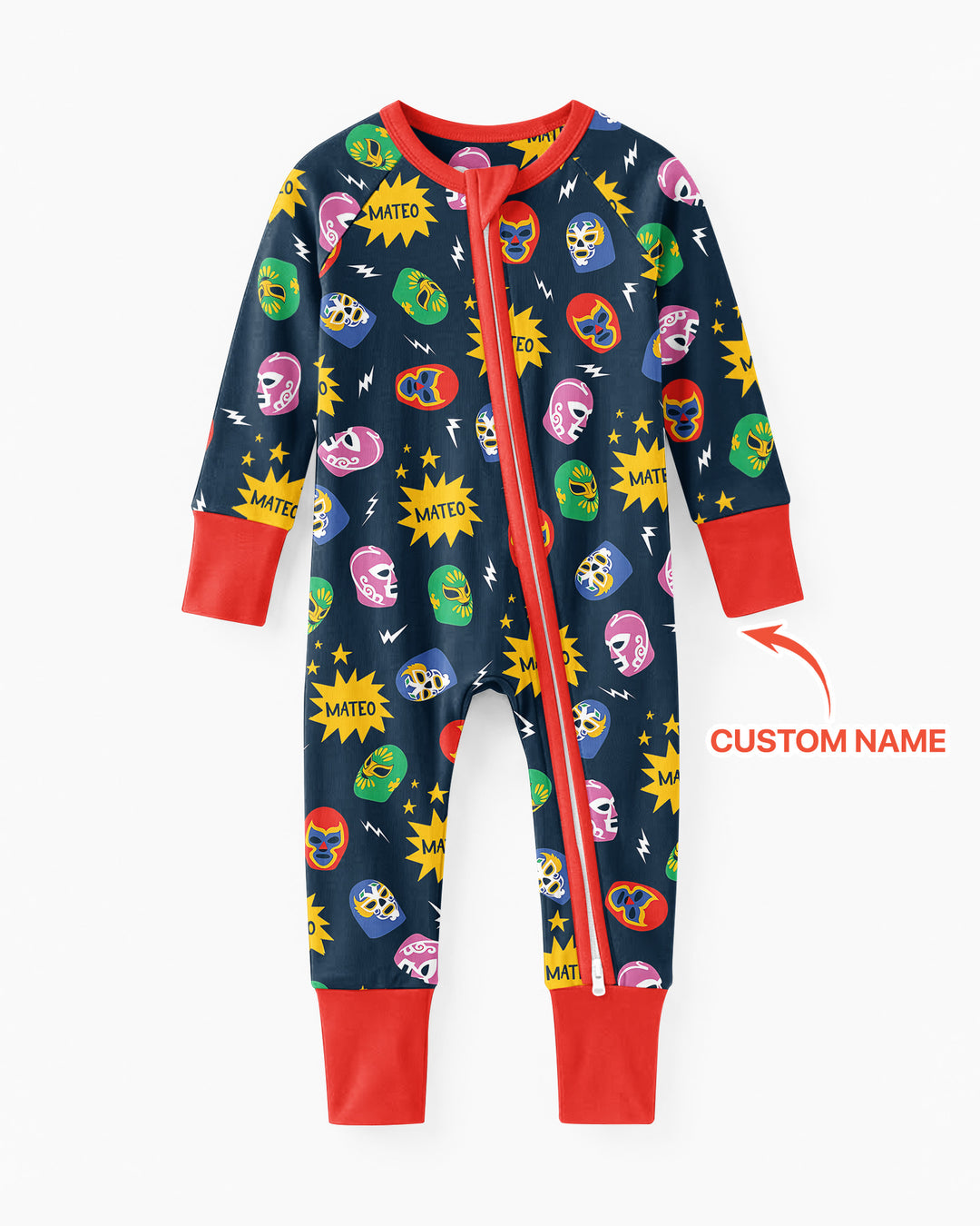 Lucha Libre Custom Name Bamboo Convertible Zippy