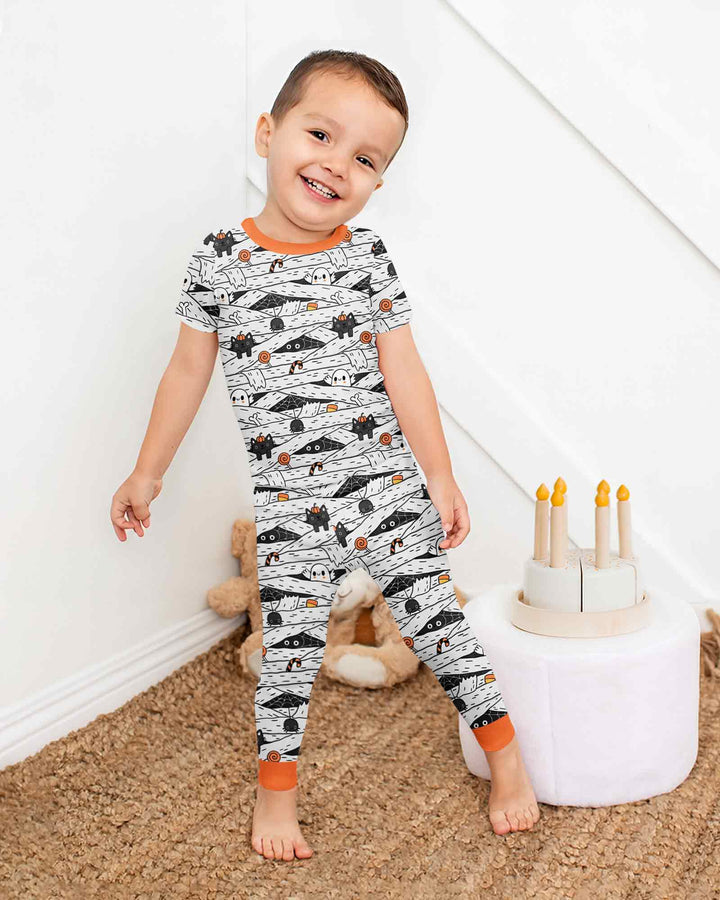 Little Mummy Crew Bamboo Two Piece Short Sleeve Pajama Set