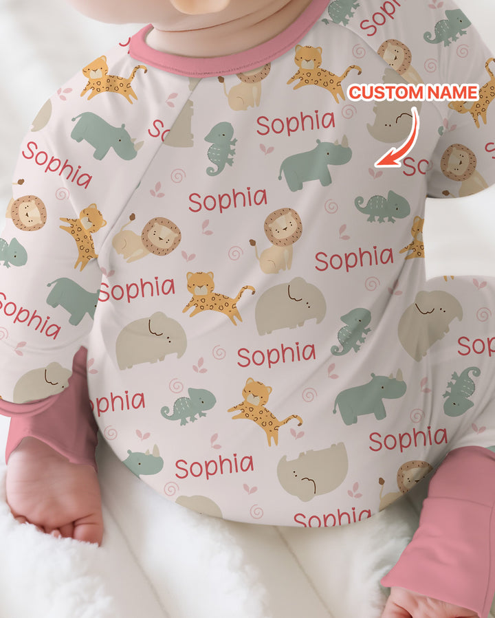 You Bet Giraffe I'm Cute Custom Name Bamboo Convertible Zippy