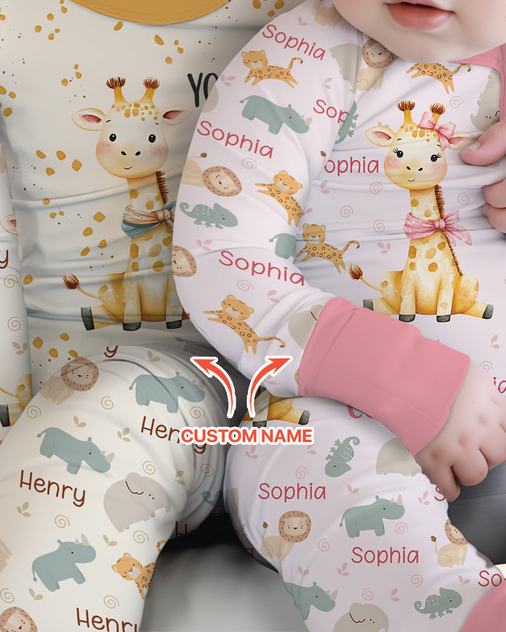 You Bet Giraffe I'm Cute Custom Name Bamboo Convertible Zippy