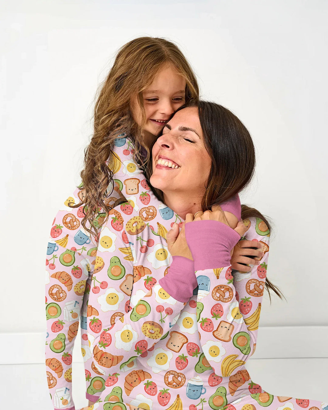 Breakfast Buddies Family Matching Bamboo Two Piece Long Sleeve Pajama Set