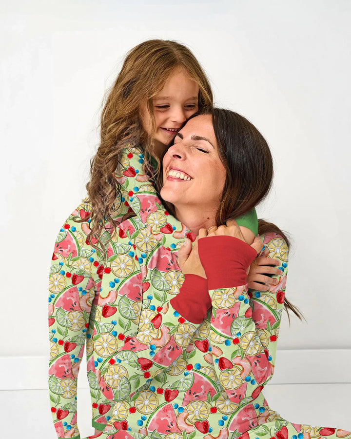 Sweet Summer Fruits Family Matching Bamboo Women Pajama Set