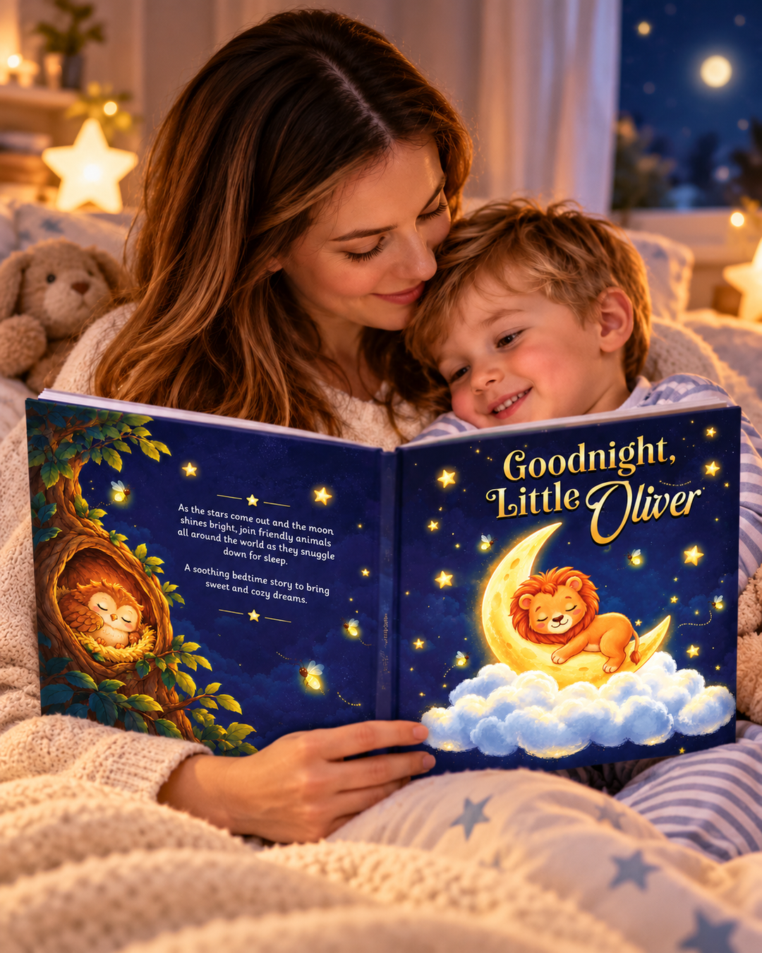 Personalized Goodnight Storybook, Custom Name Bedtime Book, Newborn Keepsake, 1st Birthday Gift