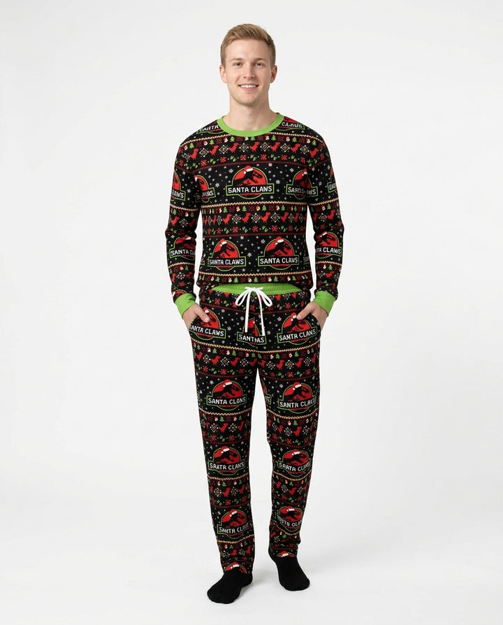 Santa Claws Christmas Bamboo Men's Pajama Set