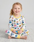 Kawaii Menorah Holiday Bamboo Two Piece Long Sleeve Pajama Set