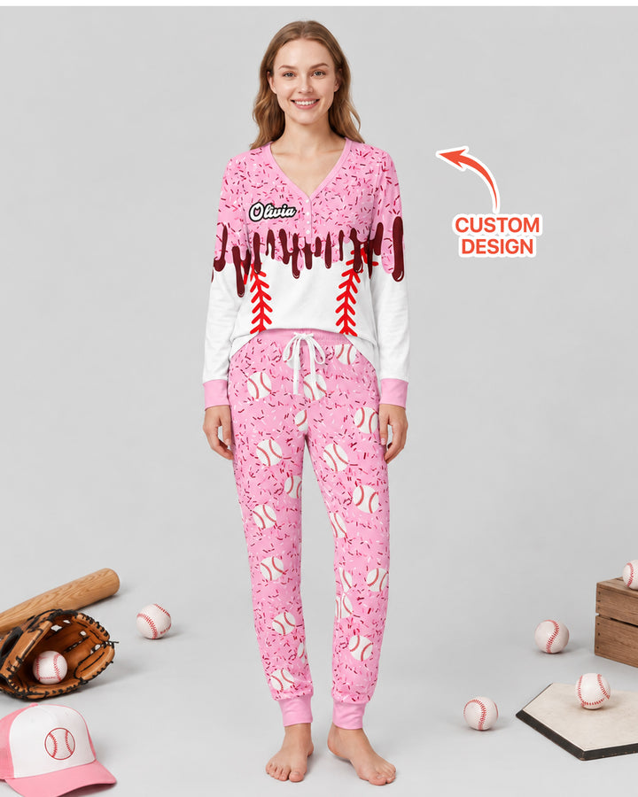Icecream Drip Scale Bamboo Women Pajama Set