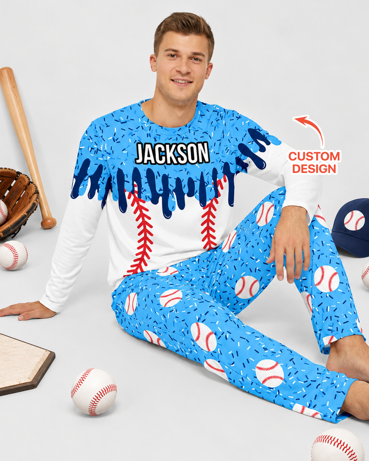 Icecream Drip Scale Bamboo Men's Pajama Set