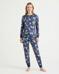 Hanukkah Family Splatter Paint  Bamboo Women Pajama Set