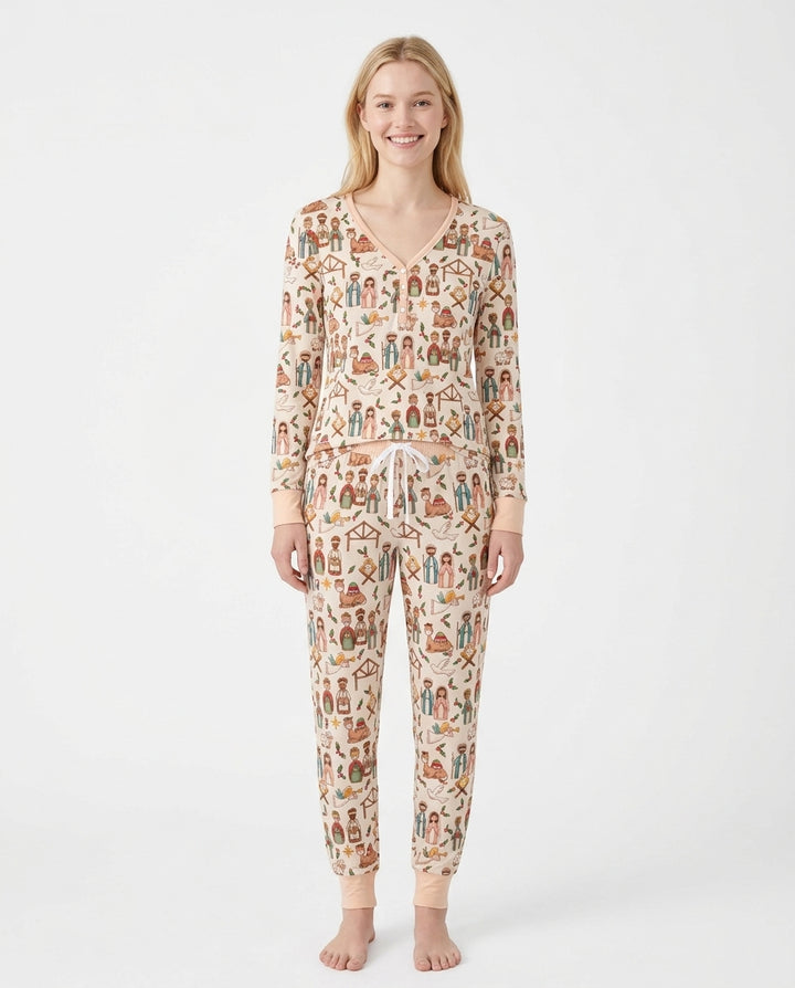 Holy Night Nativity Bamboo Women Pajama Set